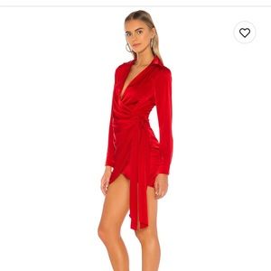 Draped Red Mini Dress from superdown